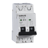 Автоматический выключатель ВА 47-63 2P 10А (С) 4,5 кА Sirius