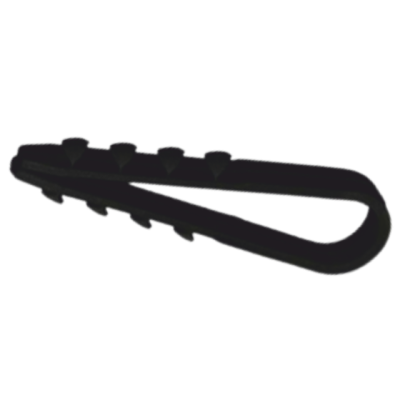 Дюбель-хомут (19х25 мм) для круглого кабеля (100 шт) черный Sirius
