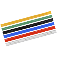 Трубка (ТУТ) 6/3 набор: 6 цветов по 5 шт, 100мм Sirius