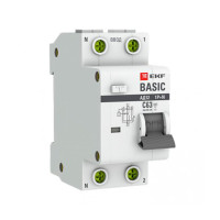Дифференц. автомат АД -12 25А/30мА 1P+N  тип АС х-ка С EKF Basic