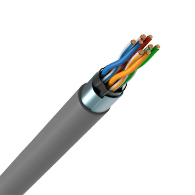Кабель Витая пара U/UTP кат.5E 4х2х24AWG LSZH серый (305м)