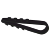 Дюбель-хомут (11х18 мм) для круглого кабеля (100 шт) черный Sirius