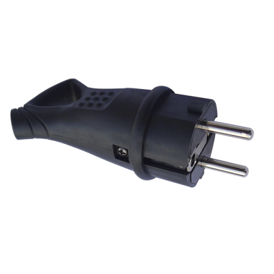 Вилка каучуковая угловая с кольцом 250В 2P+PE 16A IP44 Sirius