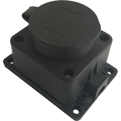 Розетка каучуковая одноместная с защитной крышкой  250В 2P+PE 16A IP44 Sirius