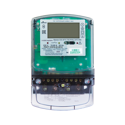 Эл.счетчик Орман TX P PLC IP П RS СО-Э711 (10-60А 220В)