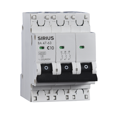 Автоматический выключатель ВА 47-63 3P 25А (С) 4,5 кА Sirius