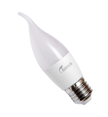 Эл.лампа светодиодная LED Deco СW37 9W E27 4000K 175-265V свеча на ветру Sirius