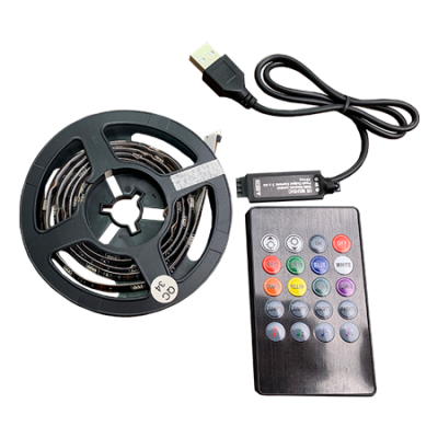 Лента светодиодная LED30D-5050 1M/R music/20controller IP65 5V/USB RGB Sirius