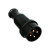 Вилка каучуковая прямая 380В 3P+PE 32A IP44 Sirius
