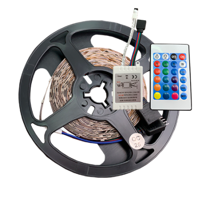 Лента светодиодная LED54D-2835 10M/R 24controller IP65 12V/USB RGB Sirius